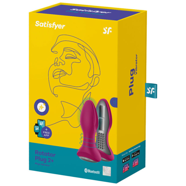 Satisfyer - Application de Plug Vibrant Rotator Plug 2+ Rouge