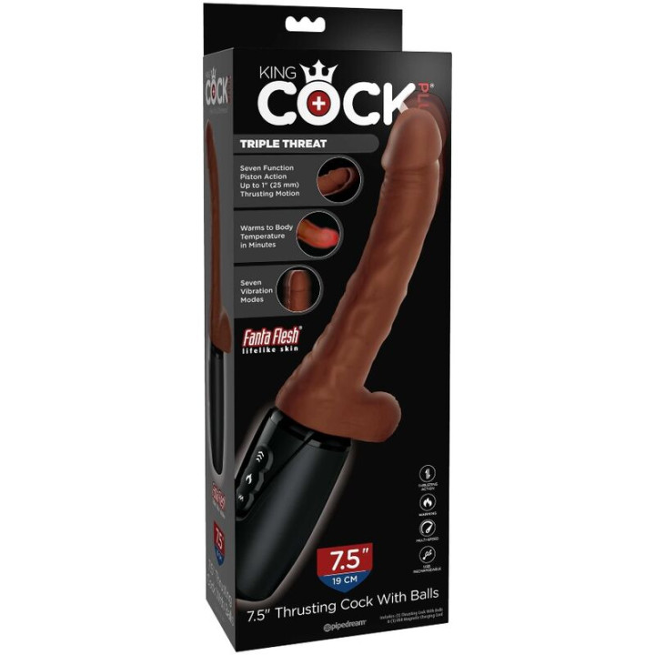 King Cock - Plus Triple Threat Tom de Pele Castanho