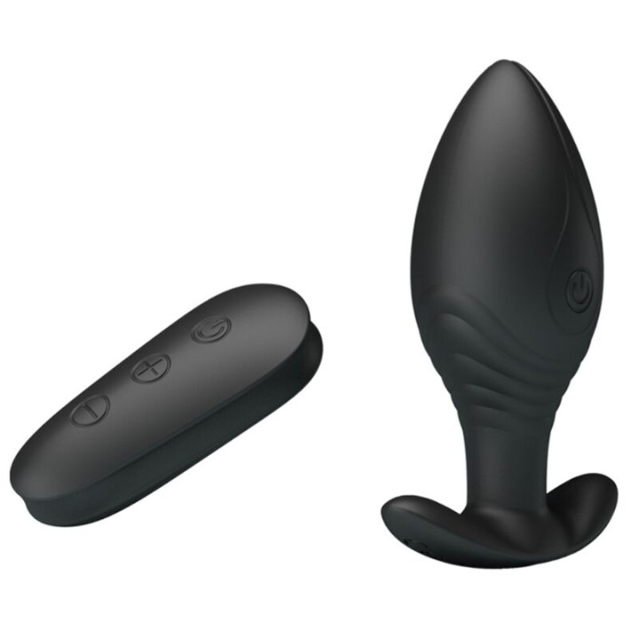 Pretty Love - Regina Anal Plug Wiederaufladbarer Vibrator Schwarz