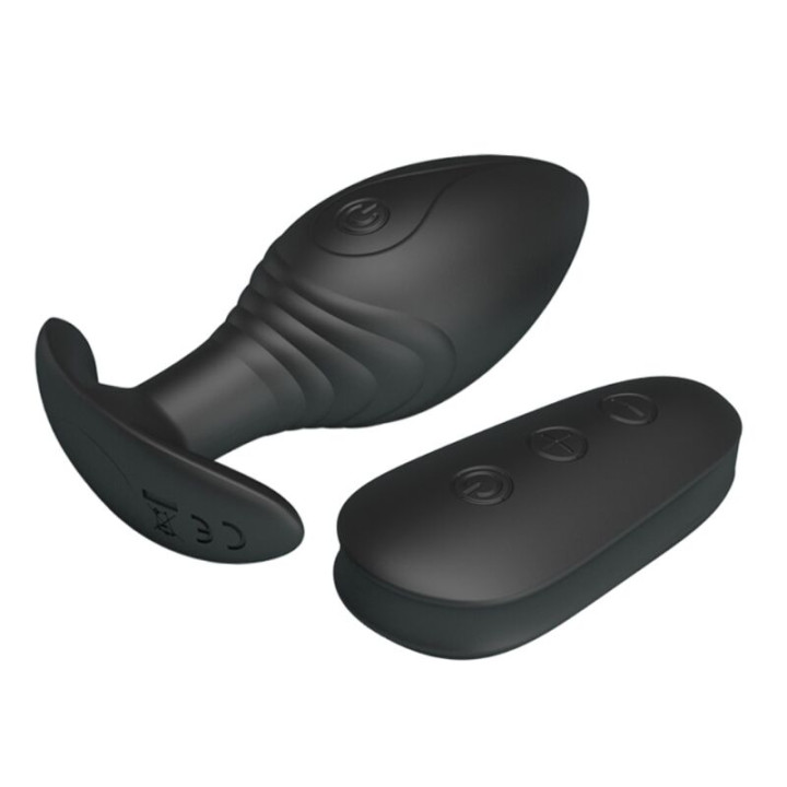 Pretty Love - Vibrador Recarregvel Regina Anal Plug Preto
