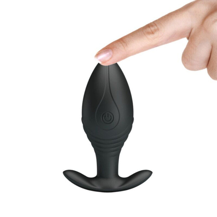 Pretty Love - Vibrador Recarregvel Regina Anal Plug Preto