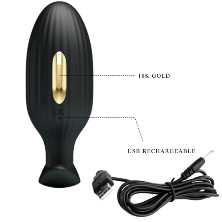 Pretty Love - Plug Anal Contrôlé Par Application Jefferson Noir