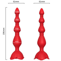 Armony - Rosa Vibrator Pagoda & Anal Plug Rot