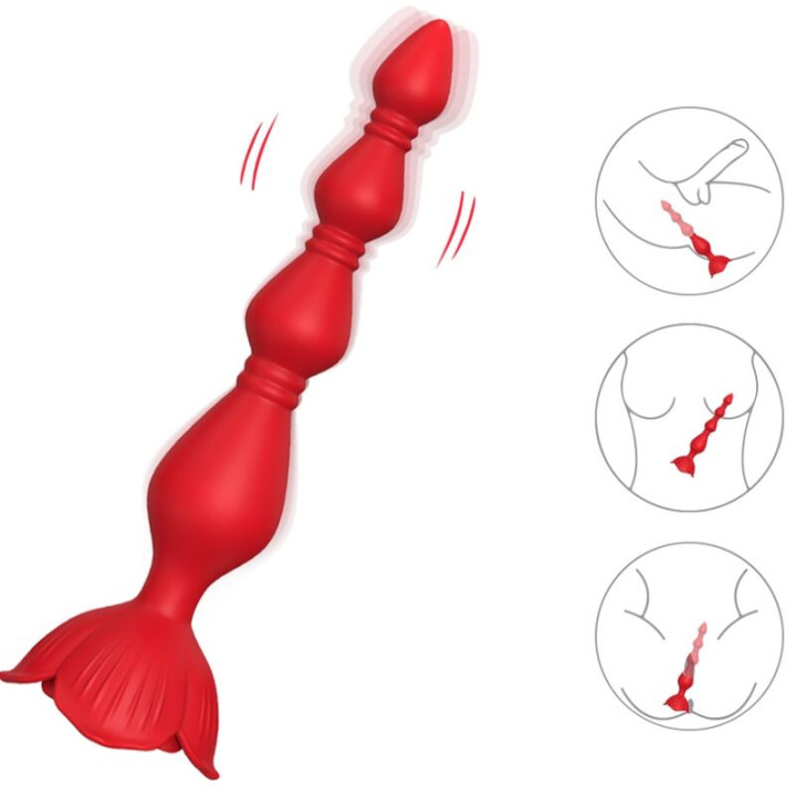 Armony - Rosa Vibrator Pagoda & Anal Plug Rot