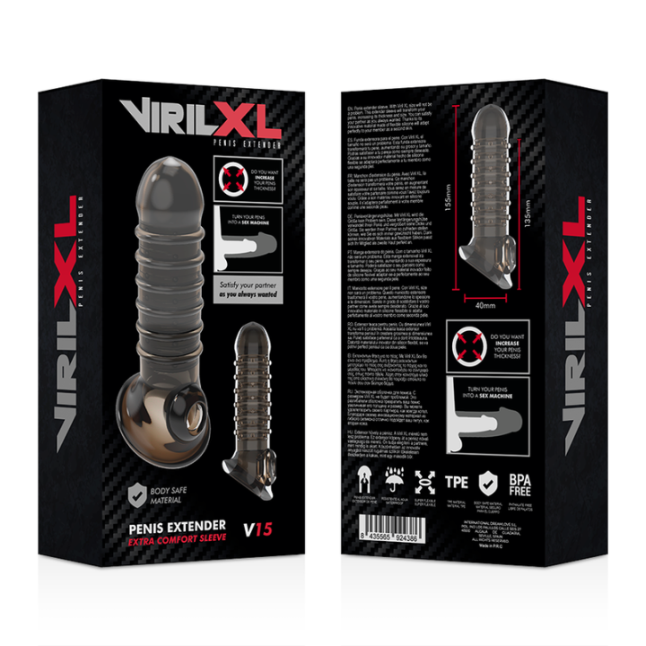 Virilxl - Extensão e Bainha do Pénis V15 Preta