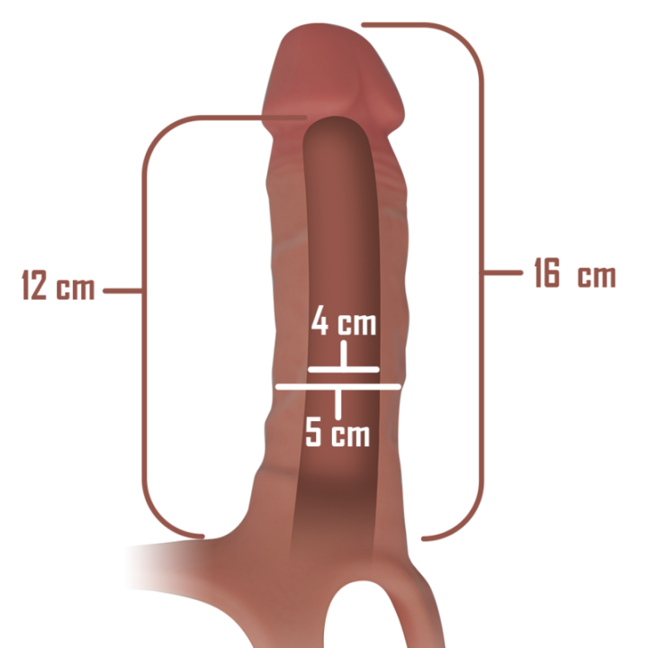 Intense - Arnés Hueco Con Dildo Silicona 16 x 3.5 cm