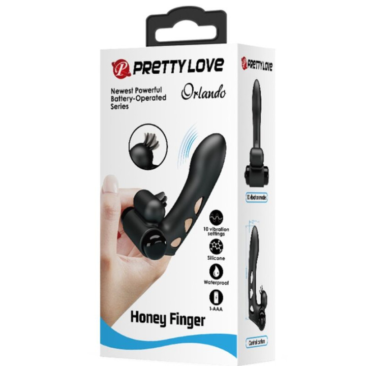 Pretty Love - Copertura Per Dita Vibratore Orlando Nera