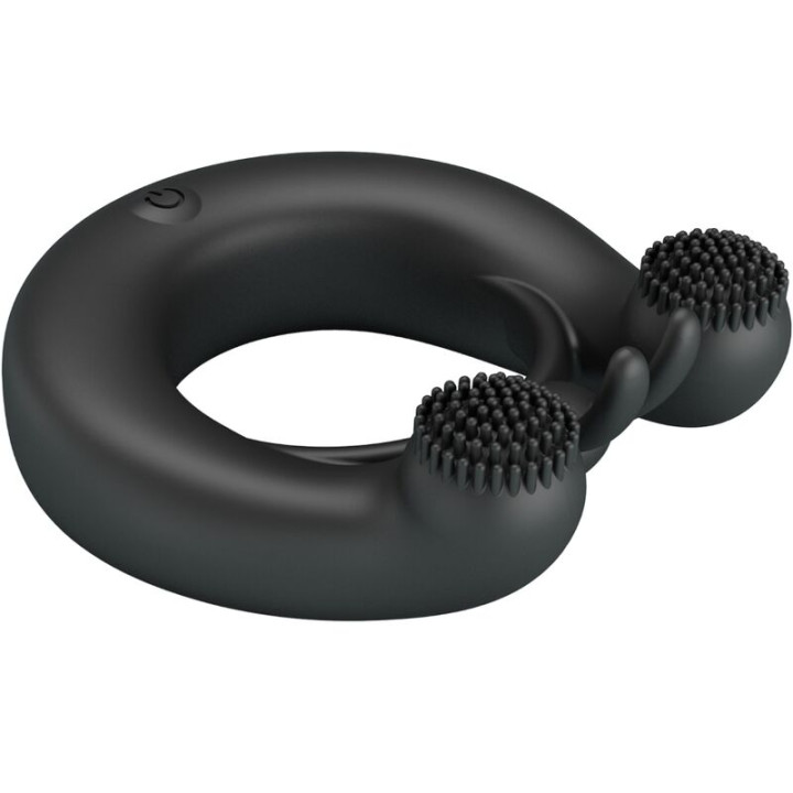 Pretty Love - Dahlia Vibrationsring + Klitorisstimulator 12 Vibrationen Schwarz