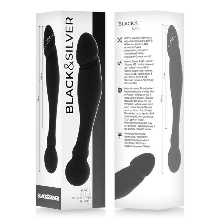 Black&Silver - Dildo Estimulante Karl g-Point 18 cm