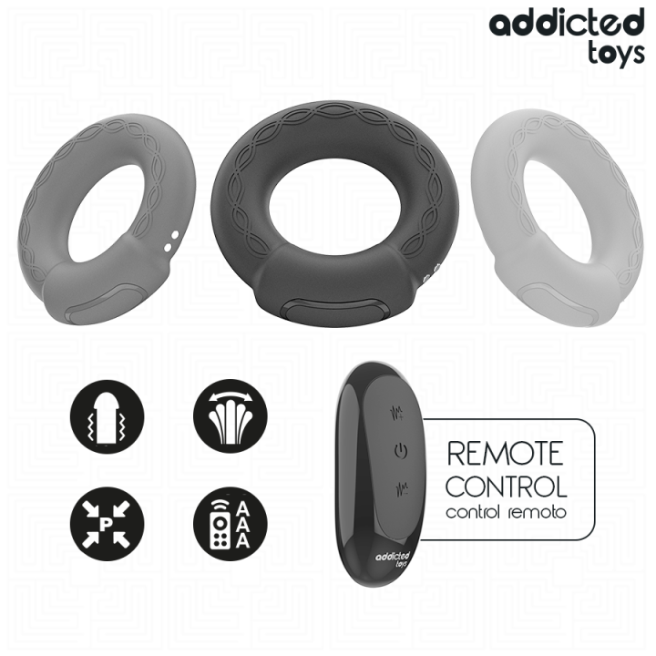 Addicted Toys - Heating Effect Vibrating Cock Ring Remote Control