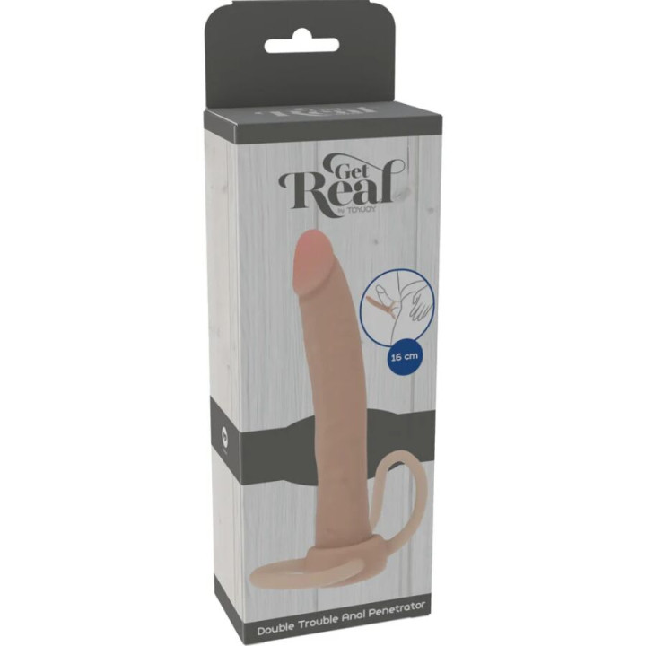 Get Real - Dupla Confusão - Penetrador Anal de Silicone 16 cm