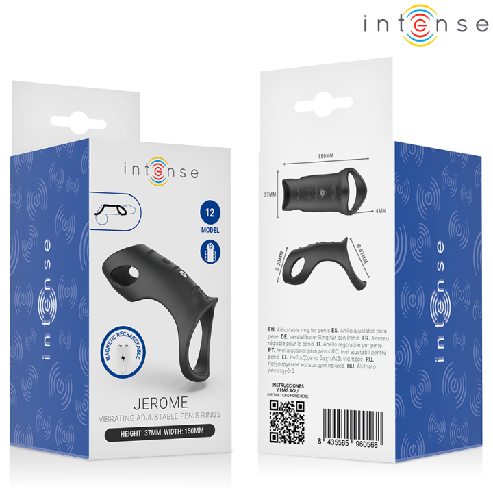 Intense - Jerome Anello Per Pene Vibrante Regolabile Modello 12