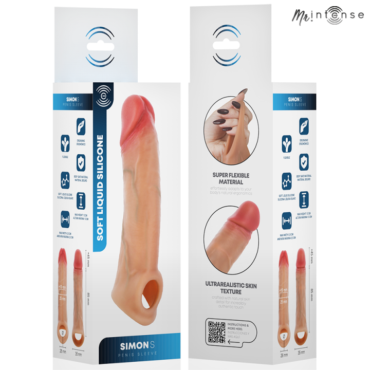 Mr Intense - Capa de Silicone Para Pênis Simon s 13 cm -ø- 4 cm