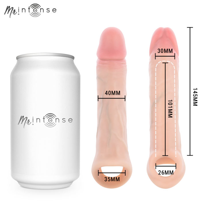 Mr Intense - Arnold m Vibrateur Manchon Pénis en Silicone Avec Télécommande 14,5 cm -ø- 4 cm