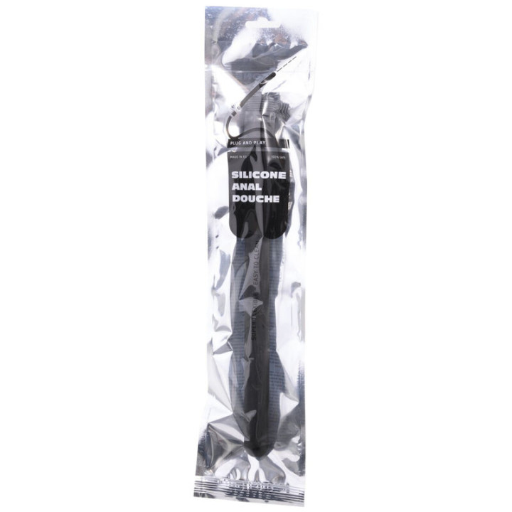 All Black - Doccia Anale Con Perline in Silicone 27 cm