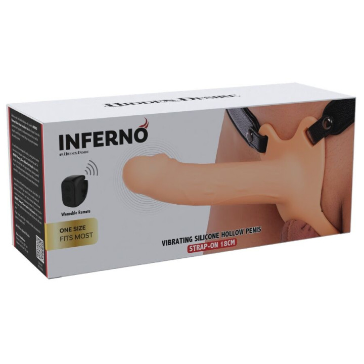 Hidden Desire - Inferno Vibrante Guaina Per Pene Strap-on 18 cm