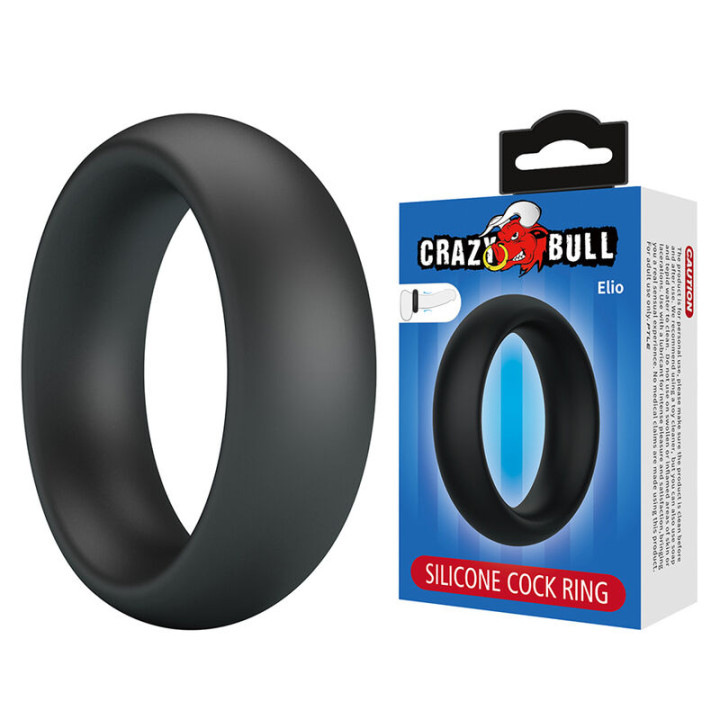 Crazy Bull - Elio Silikon-Penisring, Schwarz
