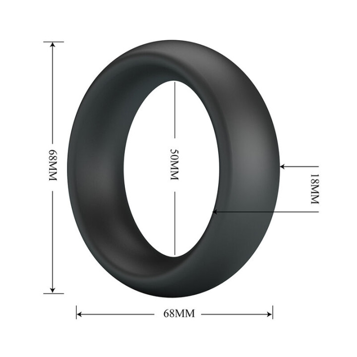 Crazy Bull - Elio Anello Per Pene in Silicone Nero