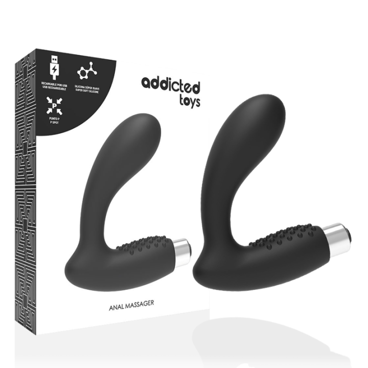 Addicted Toys - Vibratore Prostatico Ricaricabile Modello 5 - Nero