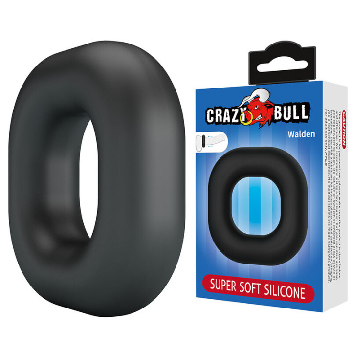 Crazy Bull - Walden Anillo Para Pene Super Soft Silicona Negro