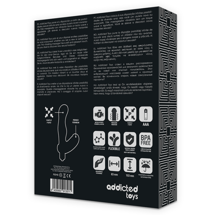 Addicted Toys - Stimulateur Anal de Prostate en Silicone p-Spot Vibe