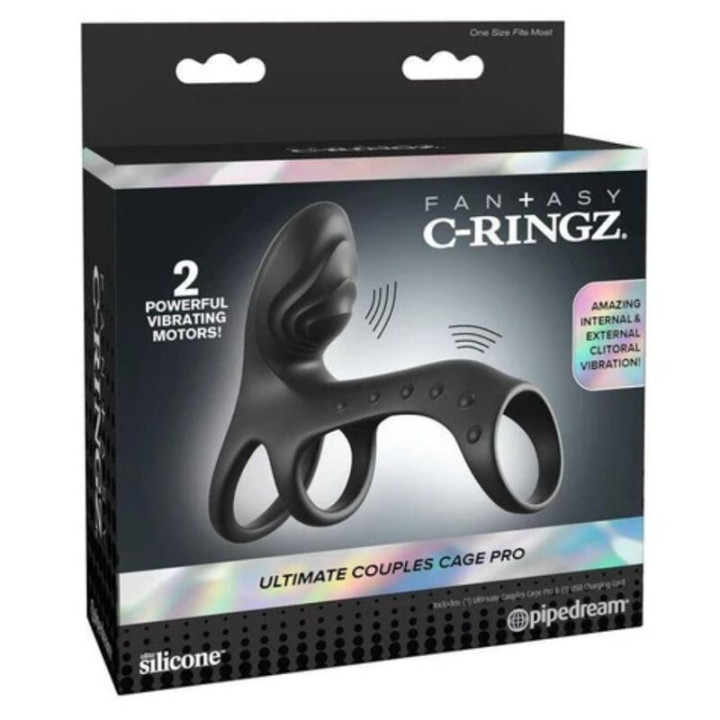 Fantasy c-Ringz - Ultimate Couples Cage Pro Anel Peniano Vibratório 19,5 cm