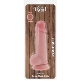 Get Real - Pene Realístico Deluxe Con Testículos Extra Grueso 34.5 cm