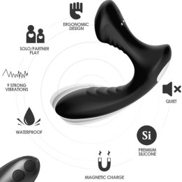 Armony - Vibratore Storm Prostata Anale e Telecomando Plug Nero