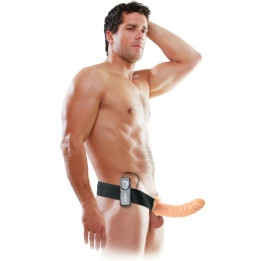 Fetish Fantasy Series - 19 cm Wibrujacy Pasek na Pasku Brazowy