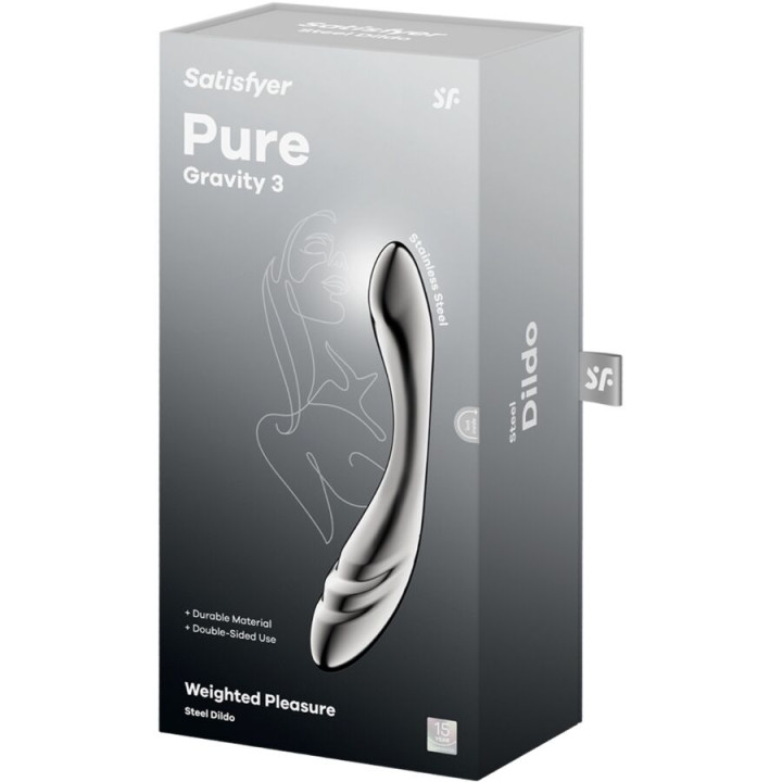 Satisfyer - Pure Gravity 3 Edelstahl Doppelendeller Dildo