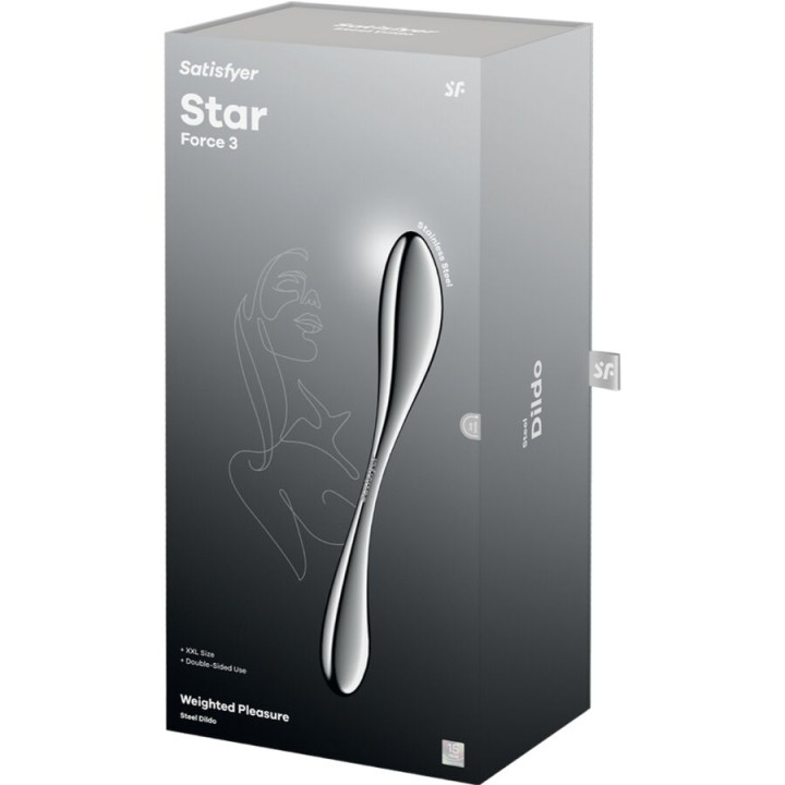 Satisfyer - Star Force 3 Godemichet Double en Acier Inoxydable