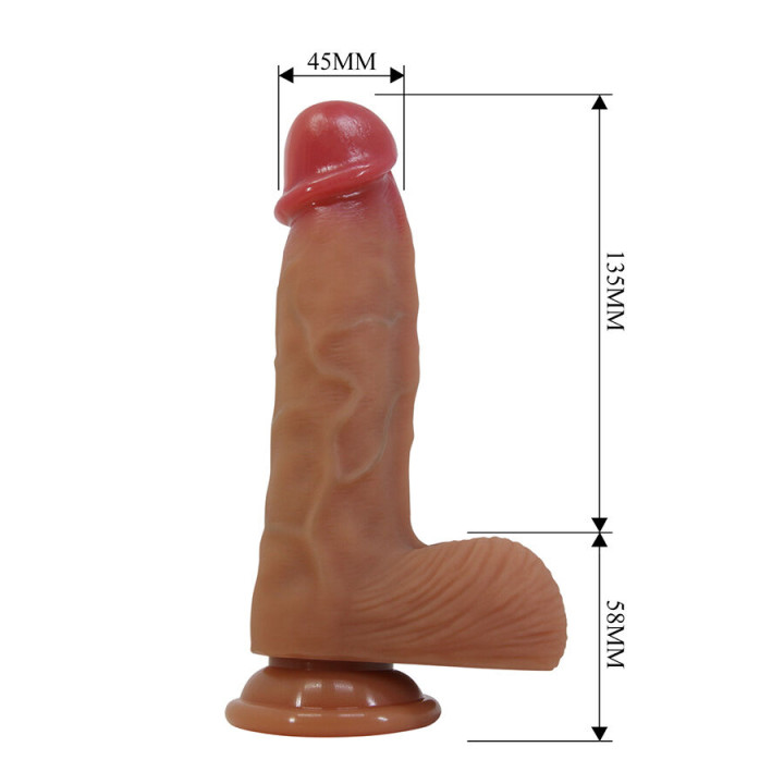 Pretty Love - Duvall Realistic Dildo With Suction Cup 19.3 cm -ø- 4.5 cm