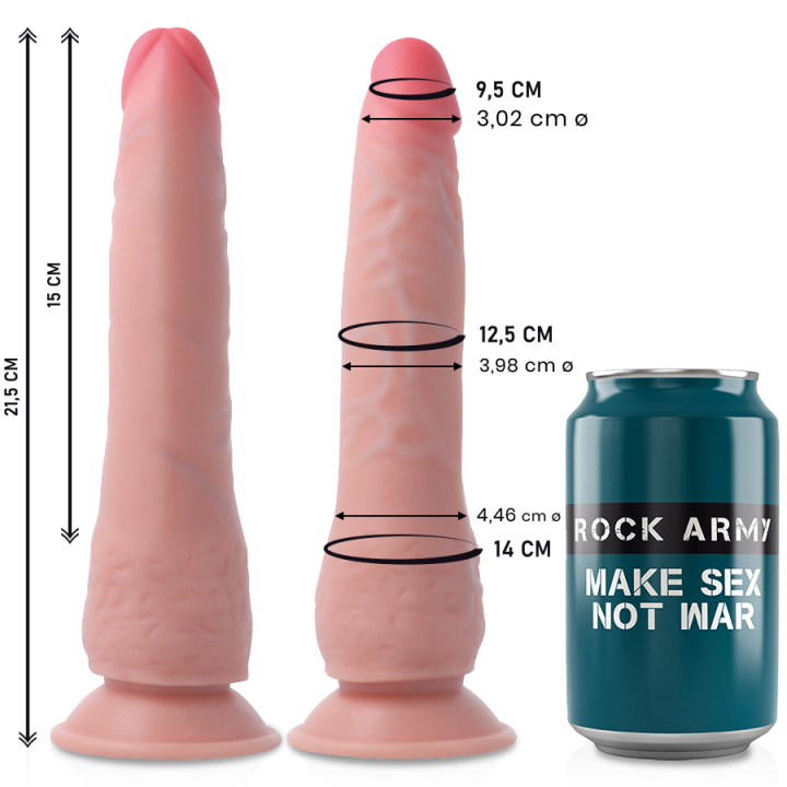 Rockarmy - Crusader Dildo Realista Dual Density 21.5 cm -o- 4.46 cm