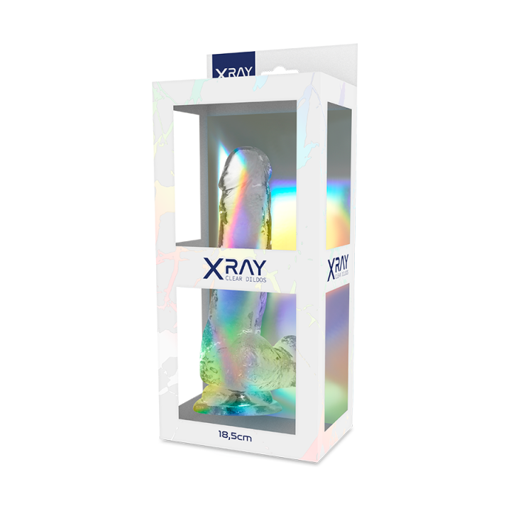 X Ray - Clear Cock With Balls 18.5 cm -o- 3.8 cm