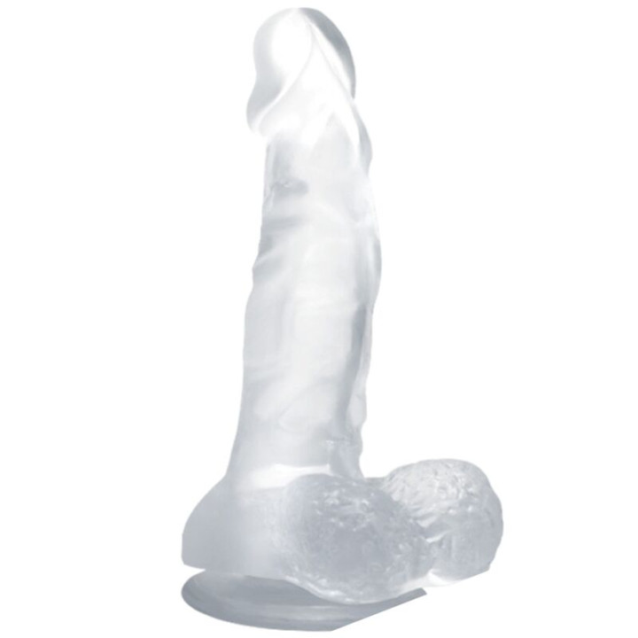 Baile - Realistic Dildo With Suction Cup And Testicles 16.7 cm Transparent