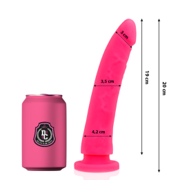 Delta Club -Toys Dildo Médico Rosa Silicone 20 cm -o- 4 cm