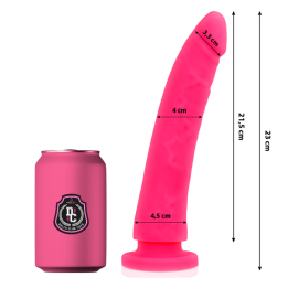 Delta Club - Toys Dildo Médico de Silicone Rosa 23 cm -o- 4.5 cm