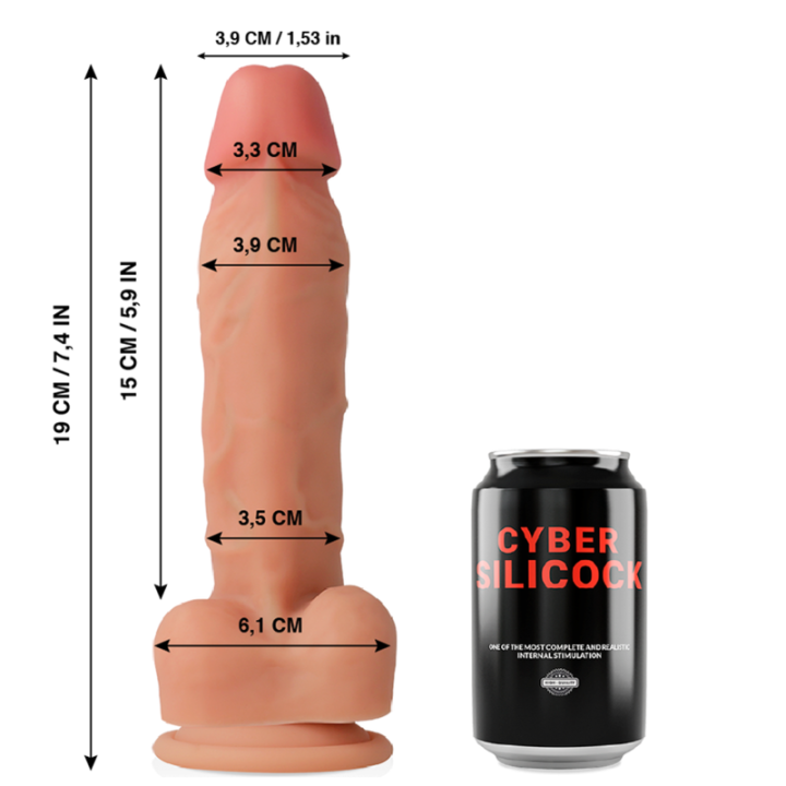 Cyber Silicock - Oliver Ultra Realistic Soft Liquid Silicone 19 cm -o- 3.9 cm