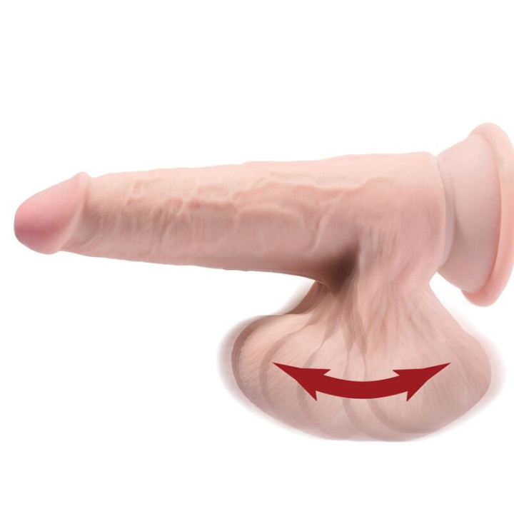 King Cock - Balles Gode 3d Plus 24.5 cm Peau Claire