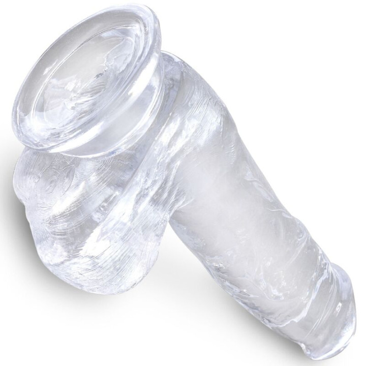 King Cock - Clear Pene Realistico Con Sfere 13.5 cm Trasparente