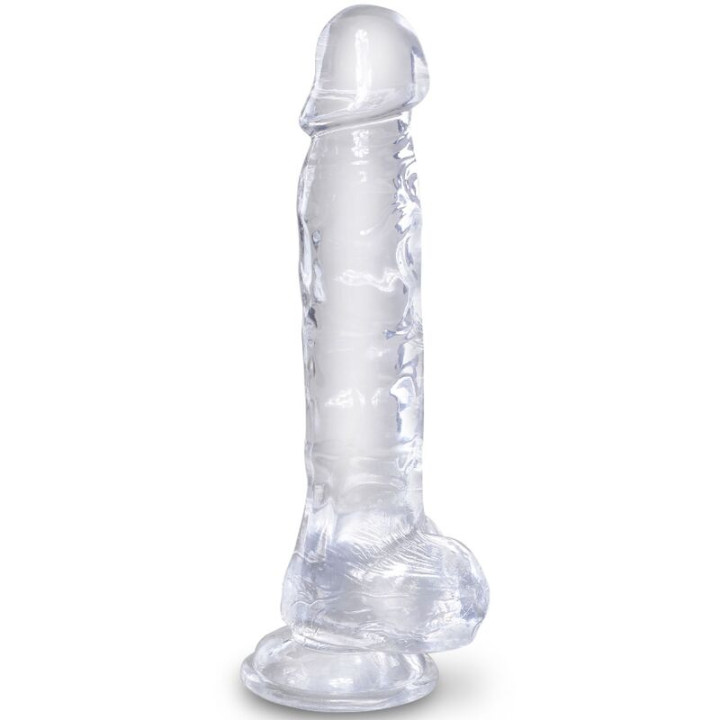 King Cock - Clear Realistischer Penis Mit Eieren 16.5 cm Transparent