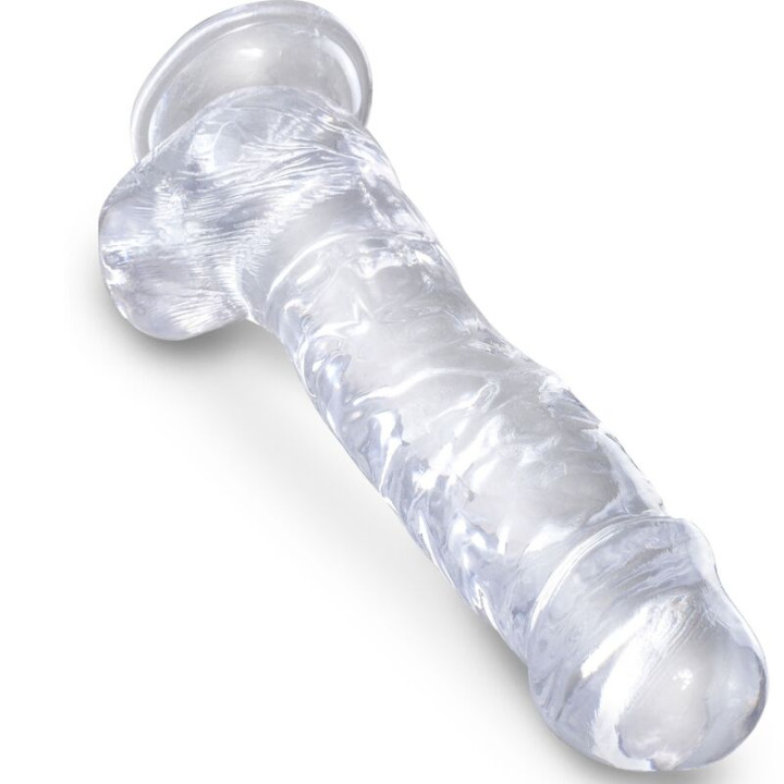 King Cock - Clear Pene Realistico Con Sfere 16.5 cm Trasparente