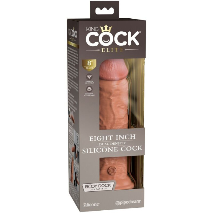 King Cock - Elite Realistic Silicone Dildo 20.3 cm Caramel