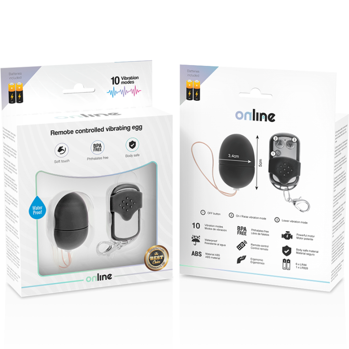 Online - Oeuf Vibrant Télécommande s Noir