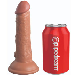 King Cock - Elite Realistyczne Dildo Wibracyjno-Silikonowe 15,2 cm Karmel