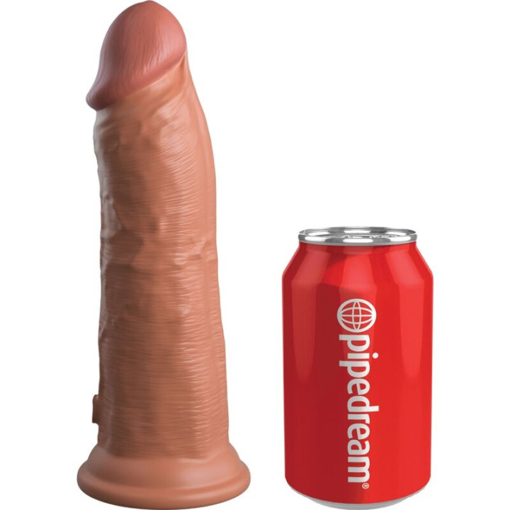 King Cock - Elite Dildo Realistico Vibrante e Silicone 20.3 cm Caramel