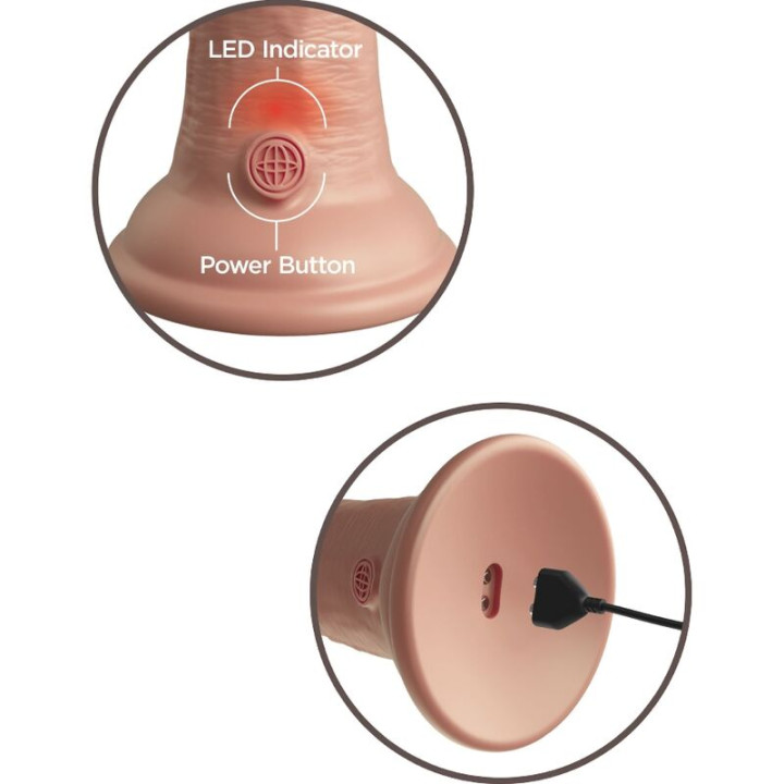 King Cock - Elite Realistic Dildo Vibrating & Silicone 20.3 cm