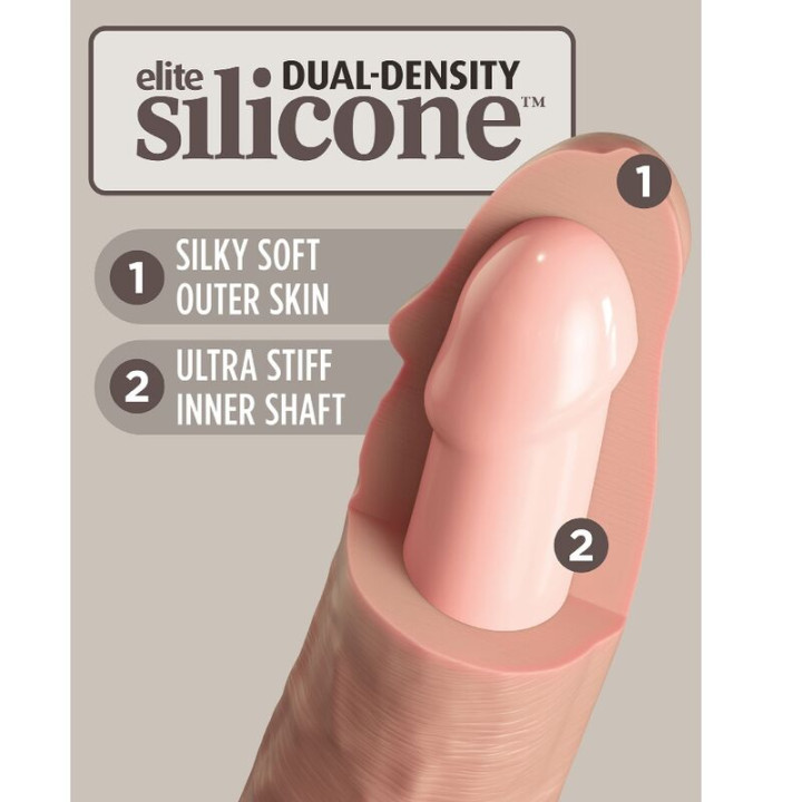 King Cock - Elite Vibrateur Gode Réaliste & Télécommande en Silicone 23 cm