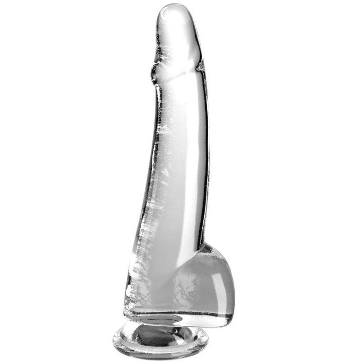 King Cock - Clear Dildo Con Testicoli 19 cm Trasparente