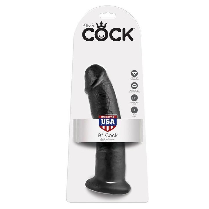 King Cock - 9 Dildo Black 22.9 cm